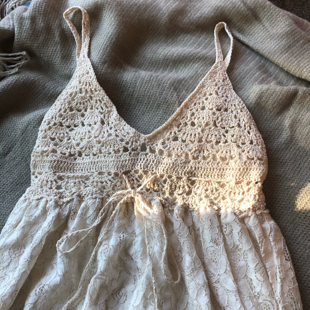 French lace and crochet dress